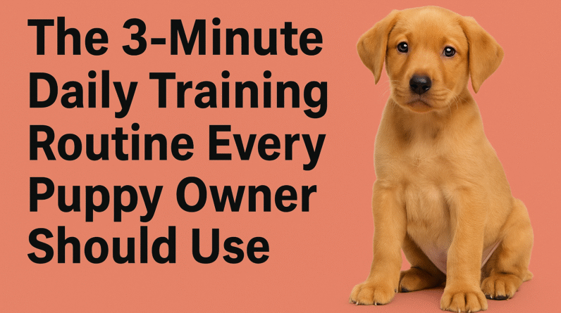 puppy training in 3 minutes